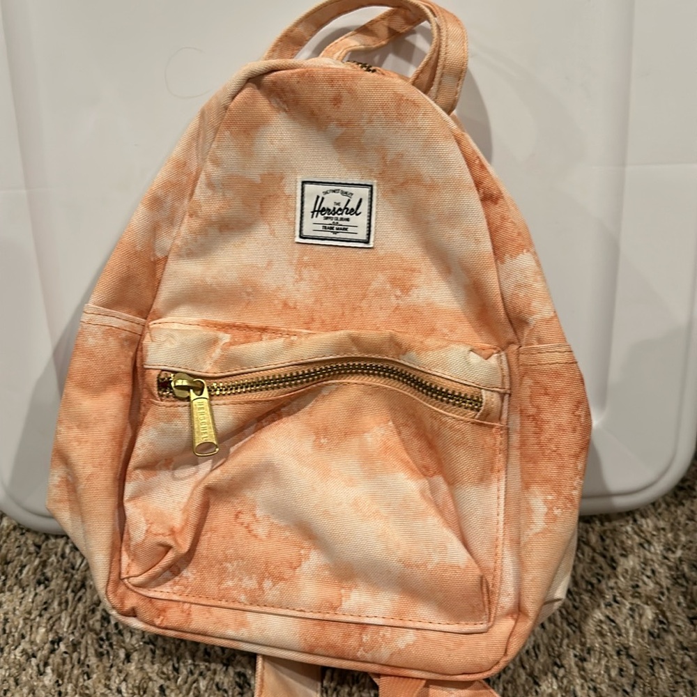 Herschel supply co orange tie dye mini backpack
